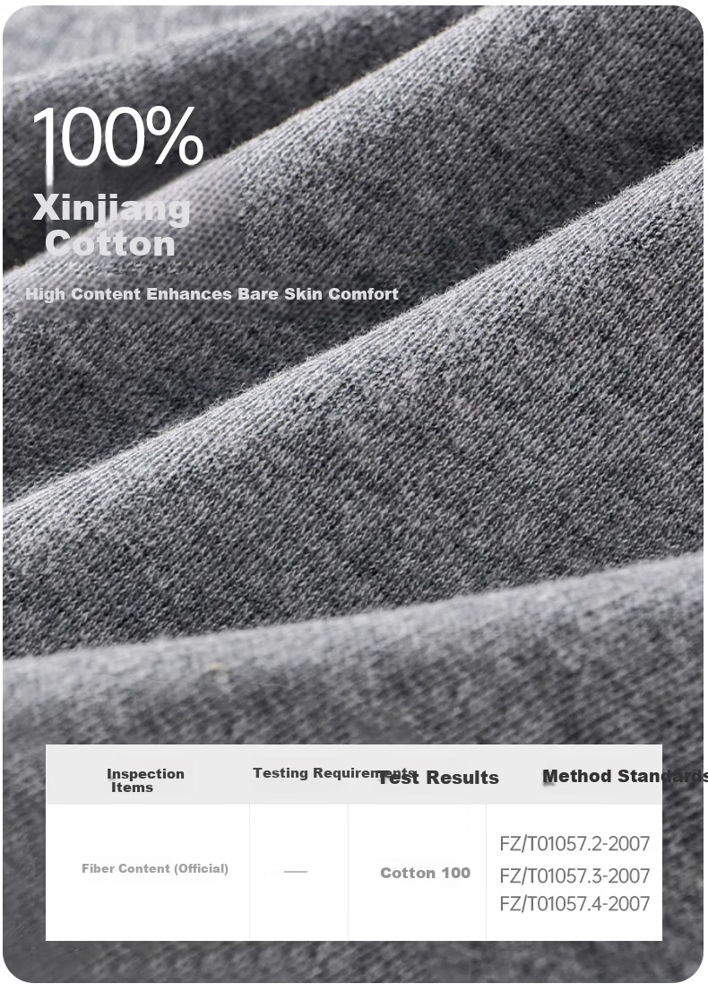 Bejirog Men's Autumn Thermal Underwear Top Thin 100% Cotton Warm Long Johns Sweater for Fall and Winter 6