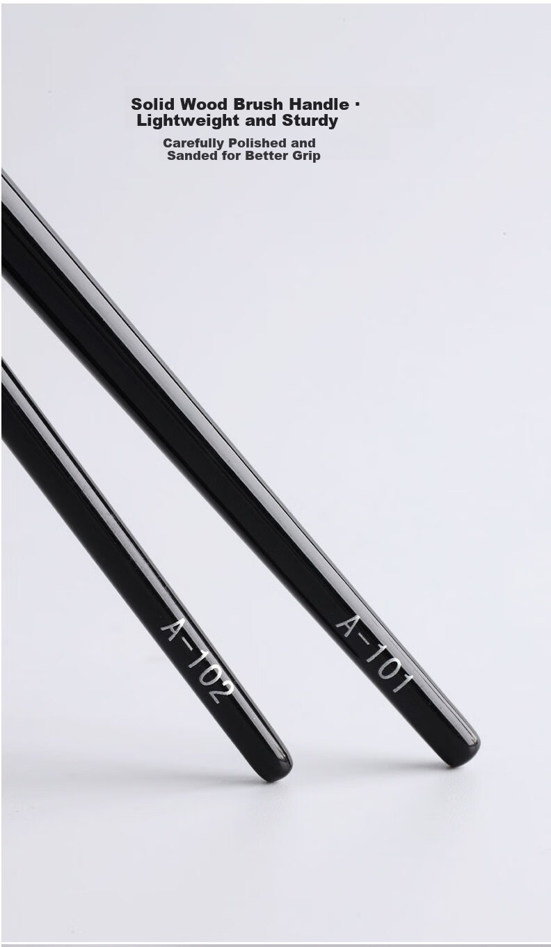 GOOOD GOOOD Wang Feifei Edition (3-Pack) Blade Eyeliner Brush Set - Cangzhou Makeup Brushes A102+A101+A103 Flat Head Angled Eyebrow Brush for Eye, Aegyo Sal, Eyebrow Powder, and Concealer Application 7