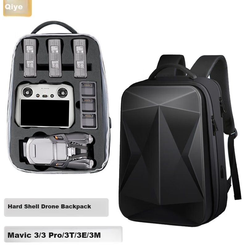 Qiye DJI Mavic 3 Pro Backpack Dual Shoulder Storage Bag for DJI Phantom 3T 3E Drone Carrying Case Protective Box
