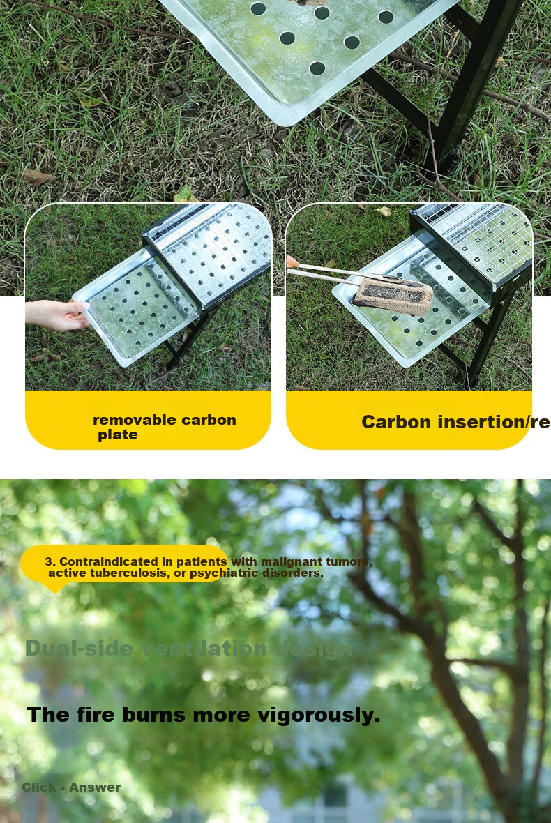 Ansell Stainless Steel Portable Detachable BBQ Grill Rack Oven Outdoor Skewer Stove Tea Boiling Mesh 8K00325 6