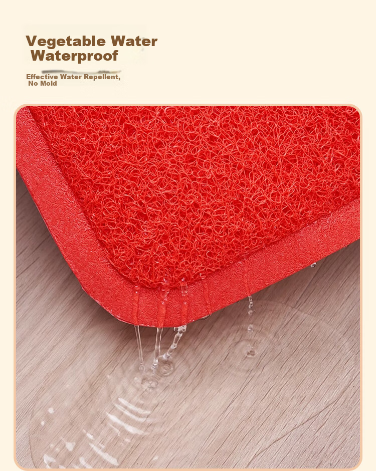 Jushi Memory Safety Entrance Door Mat Non-Slip Home Floor Mat Red 120x150cm 3
