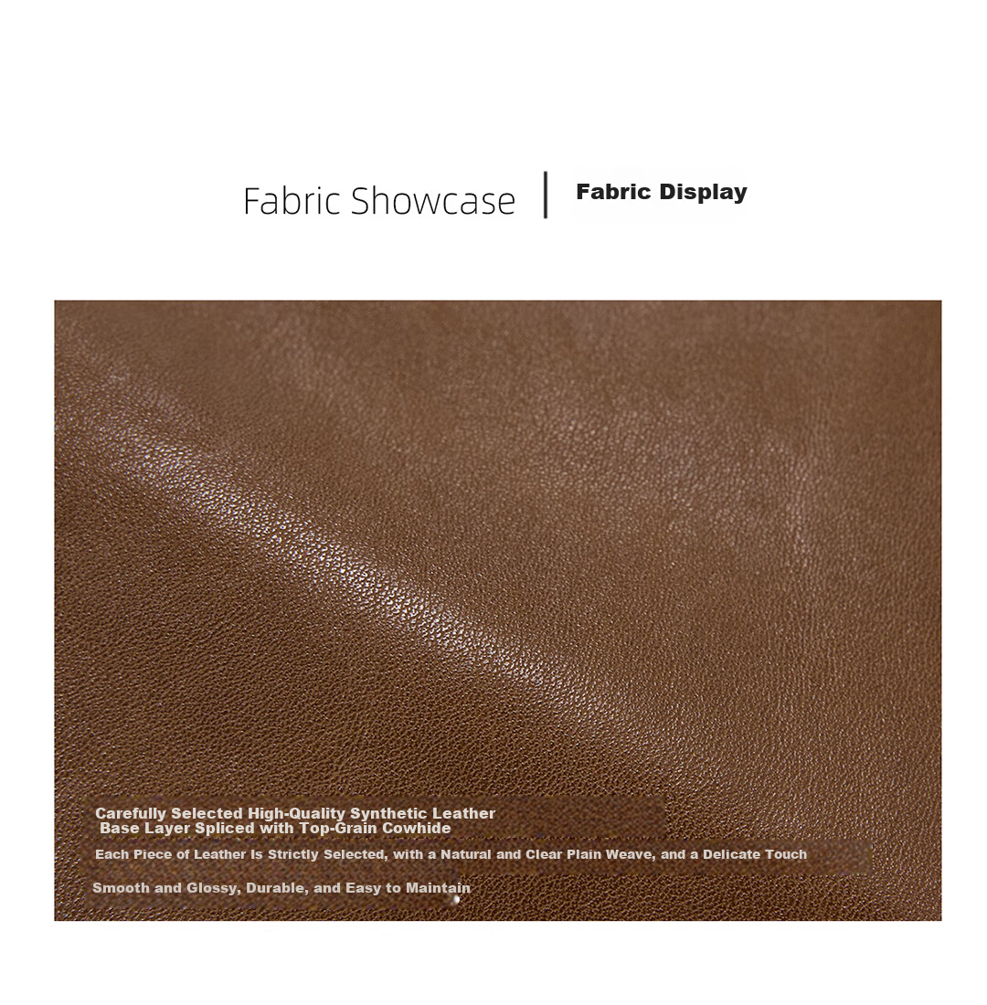 Ximuting Chasing Light Caramel Brown Cowhide Leather Women's Handbag New Simple Versatile【Christmas Gift】 5