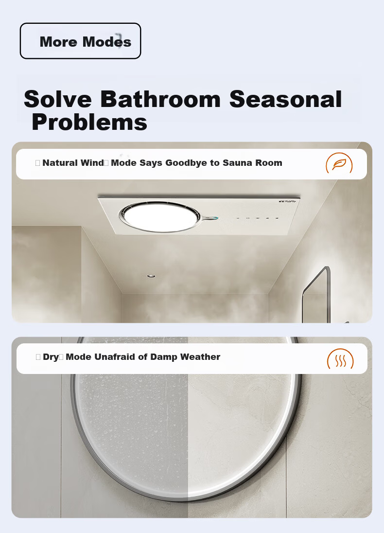 AUPU Smart Bathroom Heater Thermal Ring Series Two-Speed Quick Warmth Water Oxygen Deodorization Sterilization Mold Prevention Ventilation Q360C-Pro 14