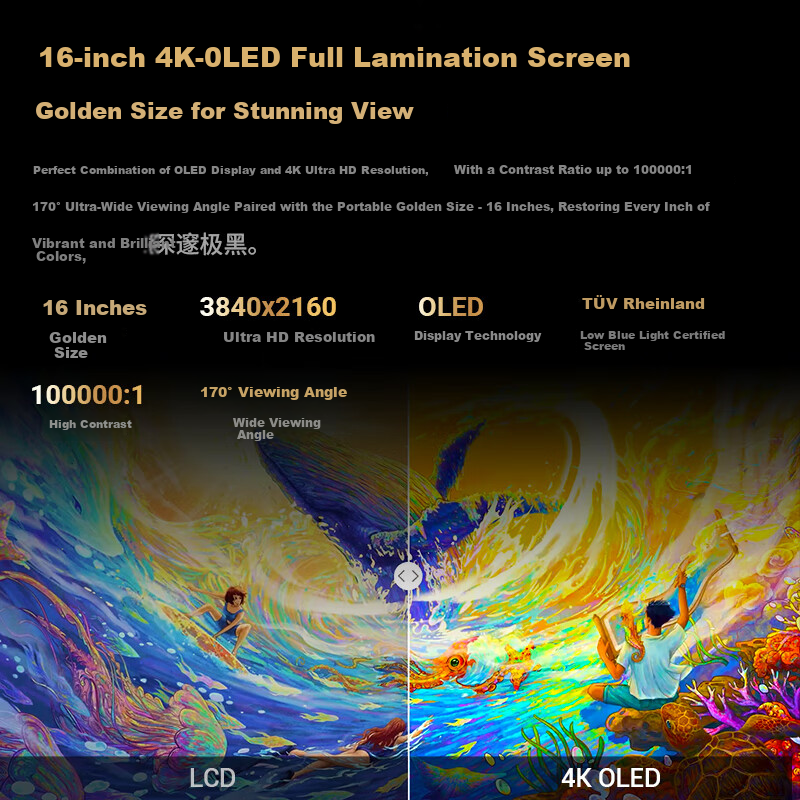 Xencelabs Matisse 16 Education Edition 4K OLED Ultra HD Drawing Tablet Pen Display for Painting Handwriting Flat Fashion Animation 3D Modeling Creative Teaching Design