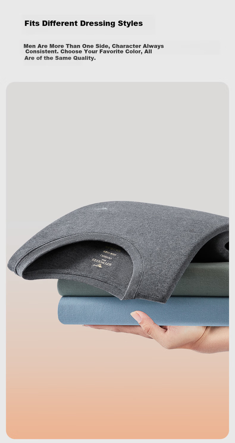 Seven Wolves 7A Antibacterial Thin Autumn Men's Thermal Underwear Cotton Plus Size Warm Cotton Sweater Set Random Logo 10