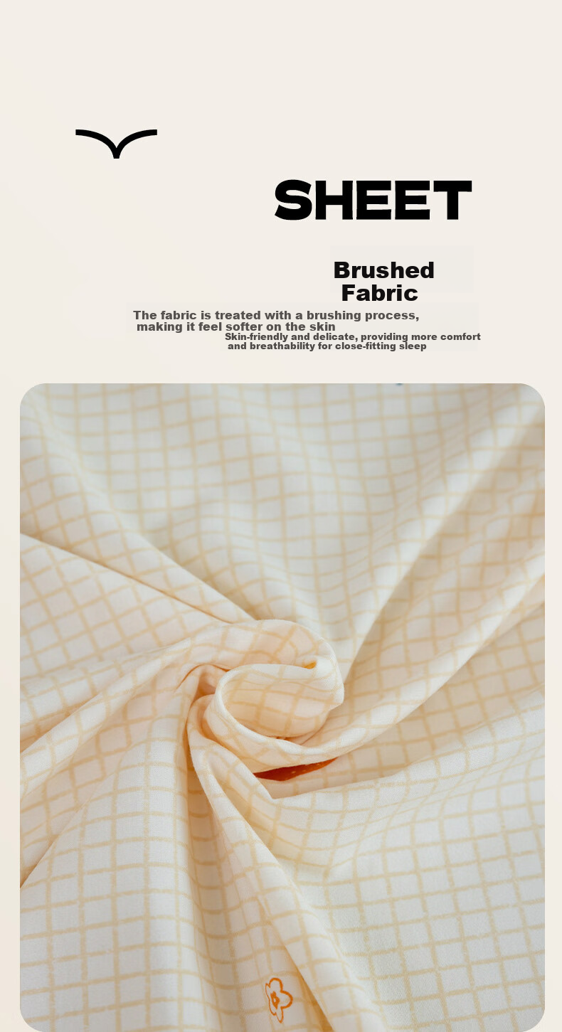 KING SHORE Brushed Cotton Sheet 7A Antibacterial Thickened Naked Sleep Bed Sheet Dormitory Student Single 160*230cm Sweet Orange 4