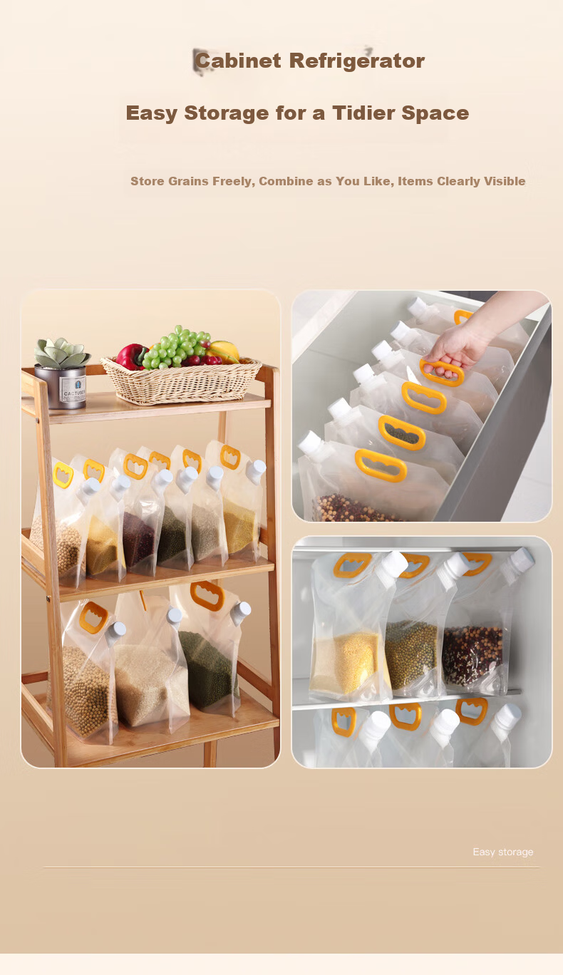 Chao Ji Jia Pin Grain Sealed Bags Household Multi-Grain Storage Bags Moisture-Proof and Insect-Resistant Storage Bags 3 Packs of 3 Jin Each 2