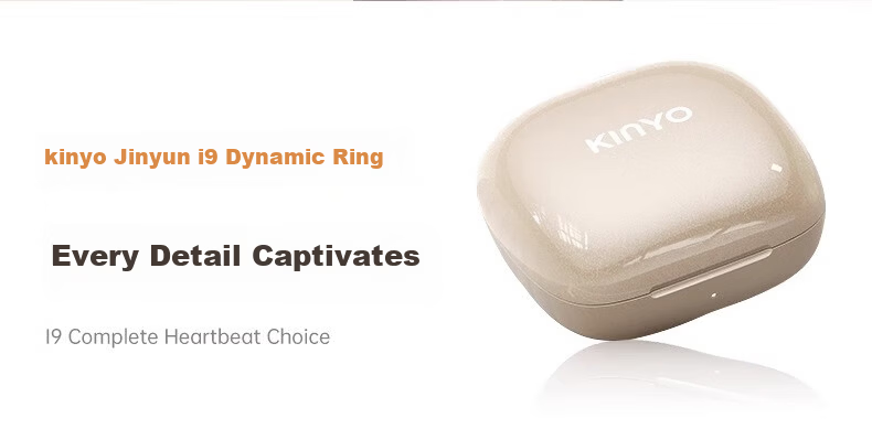 KINYO i9 Dynamic Ring AI Bluetooth Clip-On Wireless Bone Conduction Sports Call Noise-Cancelling Conference Translator Earphones for Xiaomi Apple Purple 15