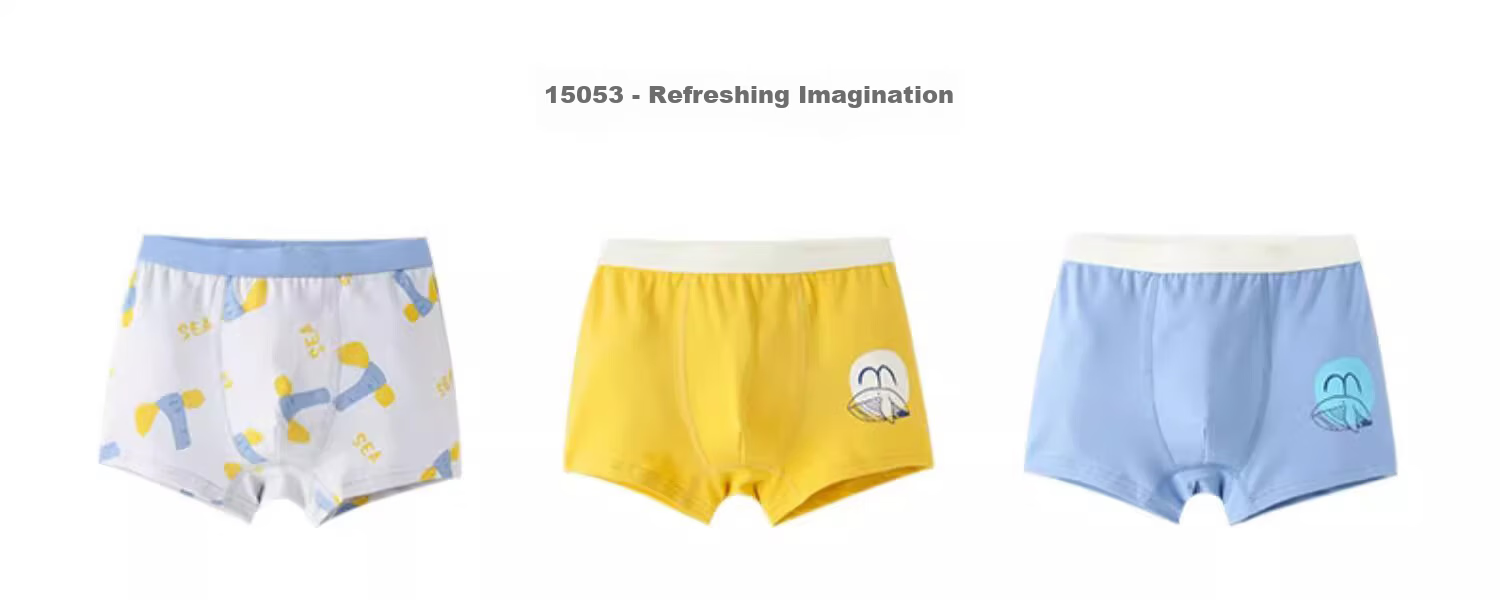 YING BO LUN Boys' Boxer Briefs, Four-Corner Shorts, Underwear, 3 Pieces, 15021 Mixed Colors, Size 180 17