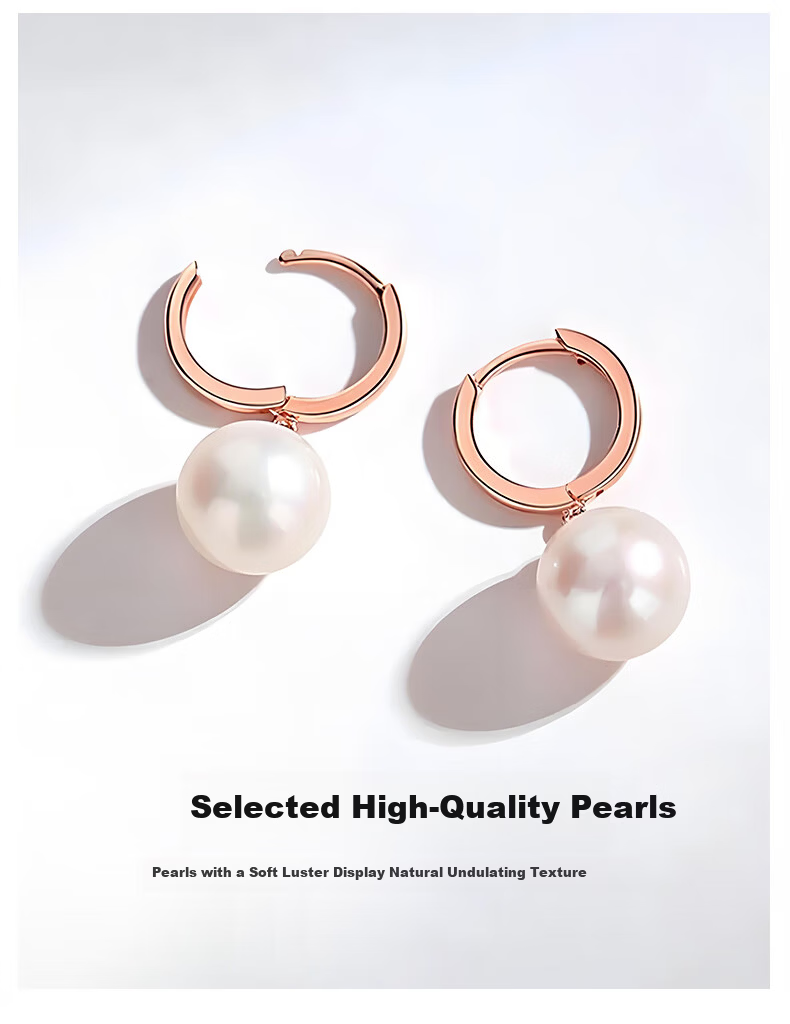 Chinese Jewelry Silver Freshwater Pearl Stud Earrings for Women Wedding Anniversary Luxury Earrings Mother's Day Birthday Gift for Girlfriend 2