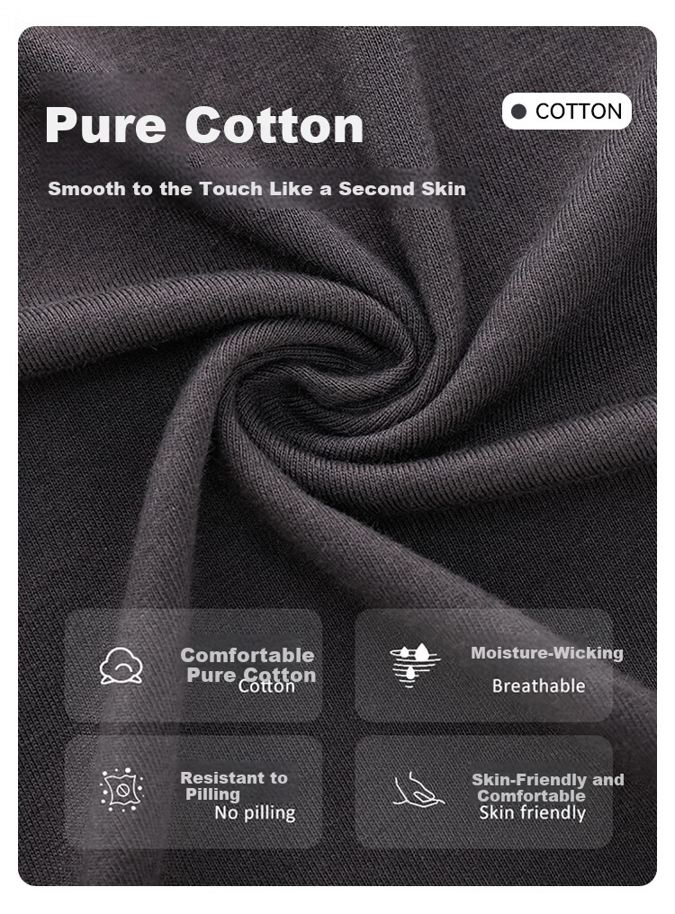 Seven Color Spinning 7A Mite-Removing Antibacterial Pure Cotton Couple Pajamas Women's Homewear Crew Neck Pullover with Chest Pad Spring, Size M 4