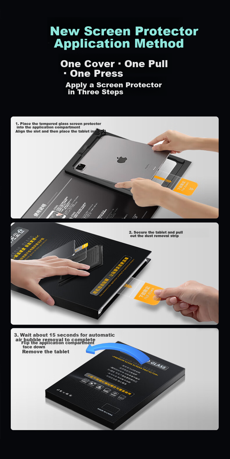 Gnoson Tempered Glass Screen Protector for iPad Air 11-inch 2025/2026 M3/M2 Chip Full Coverage Electroplated Anti-Scratch Dust-Free Easy Installation Tablet Screen Protector 6