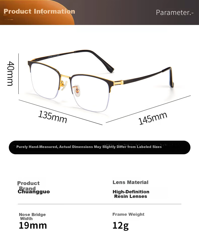 Chuangguo Men's Genuine Reading Glasses High-Definition Imported Blue Light Blocking Auto-Focus Adjustable Multifocal Premium Brand 22