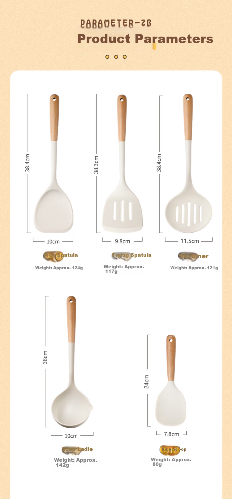 ASD Silicone Spatula Set Non-Stick Frying Pan Cooking Utensils High Temperature Resistant Household Cooking Spoon and Turner 11