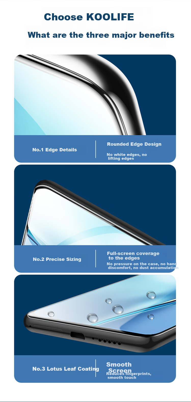 KOOLIFE Screen Protector for Huawei Enjoy 50/Honor Play 30 Plus/40, Tempered Glass Film, Full Coverage Ultra-Thin HD Film, Shatterproof with Fingerprint Resistant 1