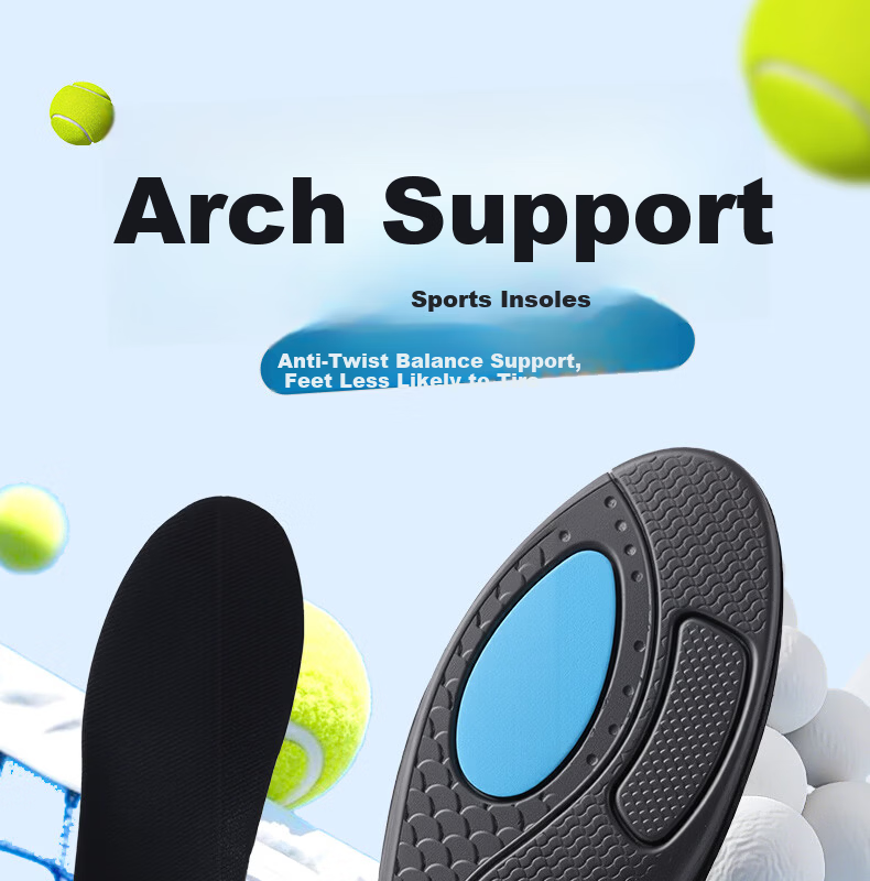FOOTOPPO Sports Insoles for Men Military Training Ultra-Soft Shock Absorbing Insoles for Men's Basketball Shoes Running Shoes Insoles for Women 1