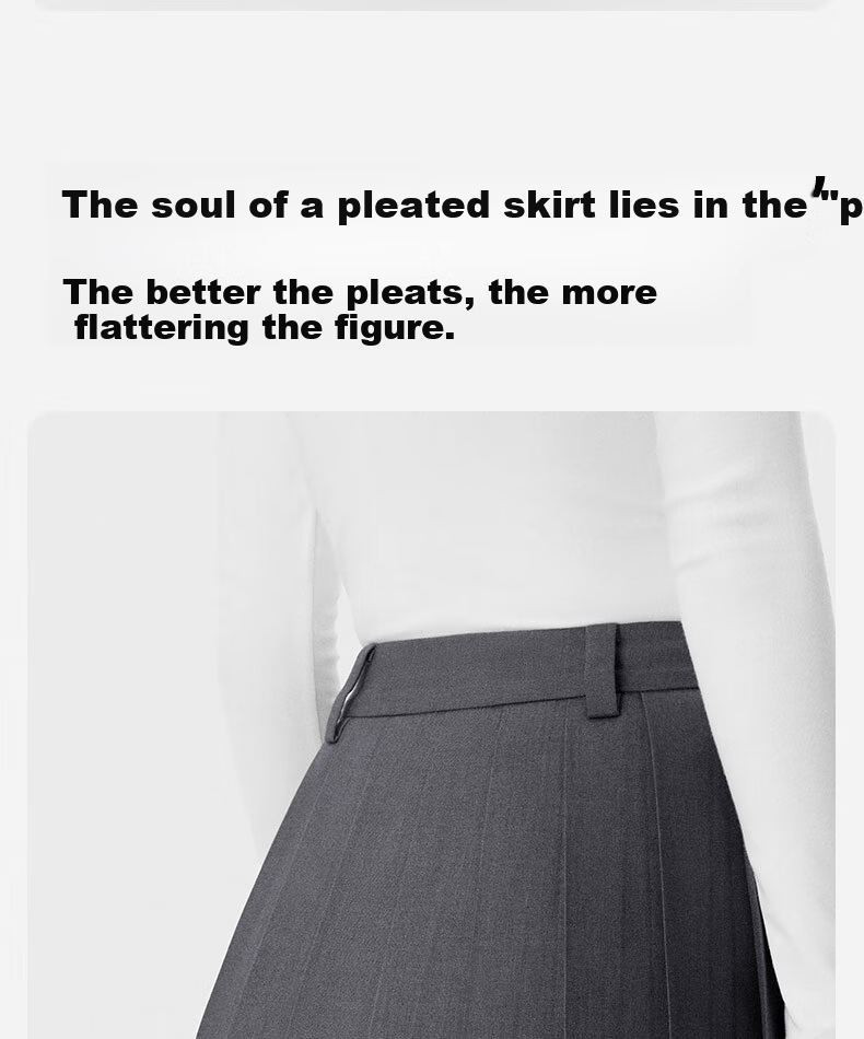 Onoko Short Pleated Skirt Quiet Luxury Gray M 4