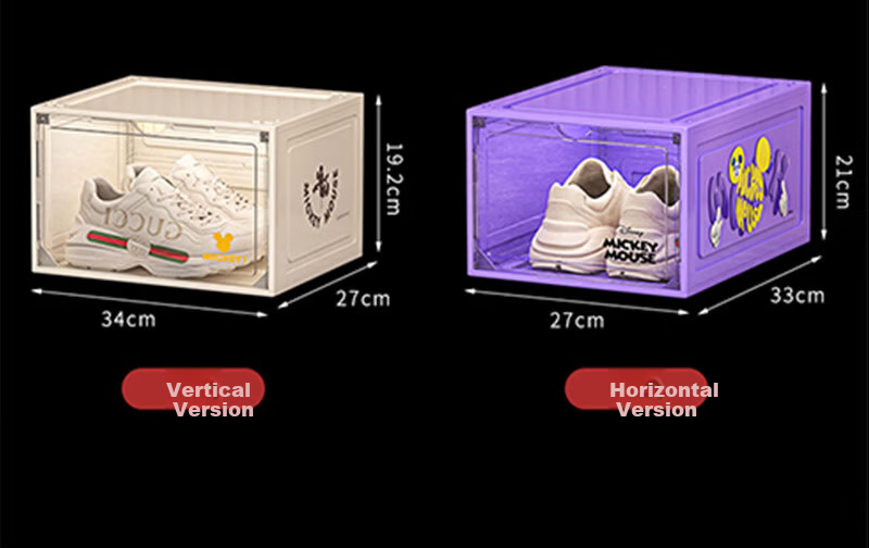 Disney Transparent Shoe Box Dustproof Moisture-Proof Shoe Cabinet Front-Opening Storage Box Red 1-Pack 4