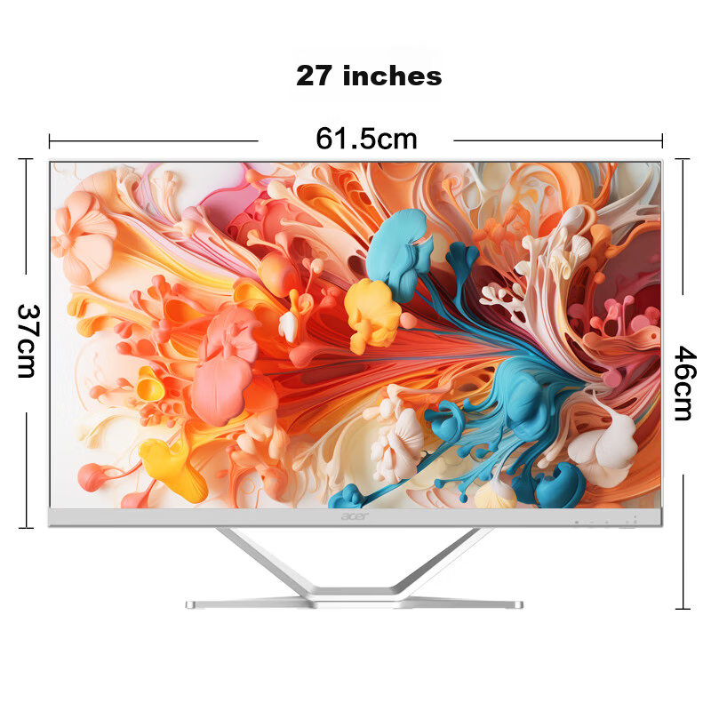 Acer Hummingbird 27-Inch All-In Desktop Computer (12th Gen Core I3-N355, 16GB RAM, 512GB SSD) Flicker-Free Office Use 14