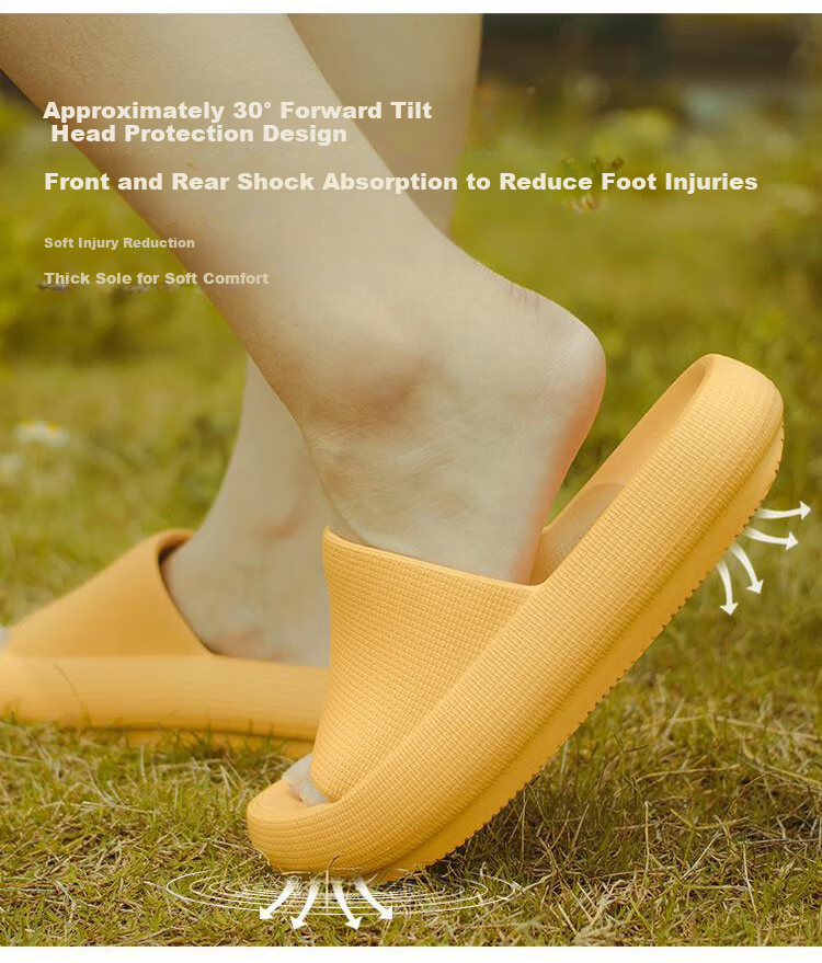 GUOLUOFEI Thick Sole Slippers with Cloud-Like Comfort Unisex Summer Indoor Height-Increasing Oversized Couple Slides 4