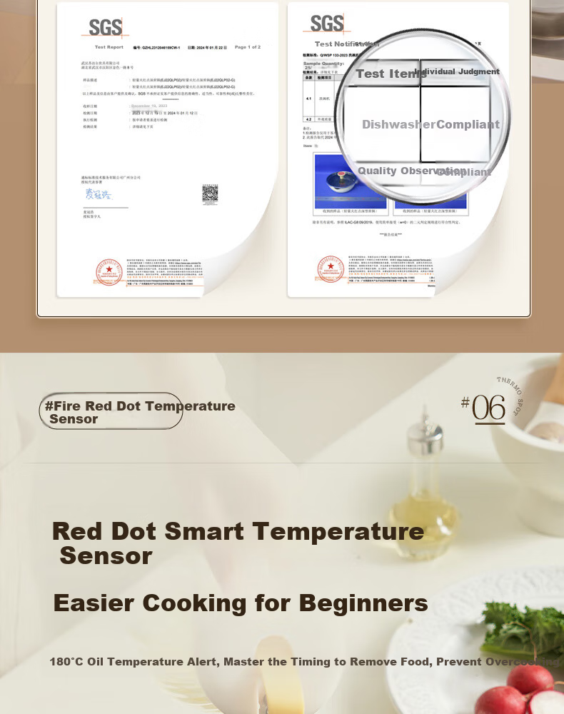 SUPOR 28cm Lightweight Red Dot Non-Stick Frying Pan Multi-Functional Flat Bottom Skillet EJ28QLP01 11
