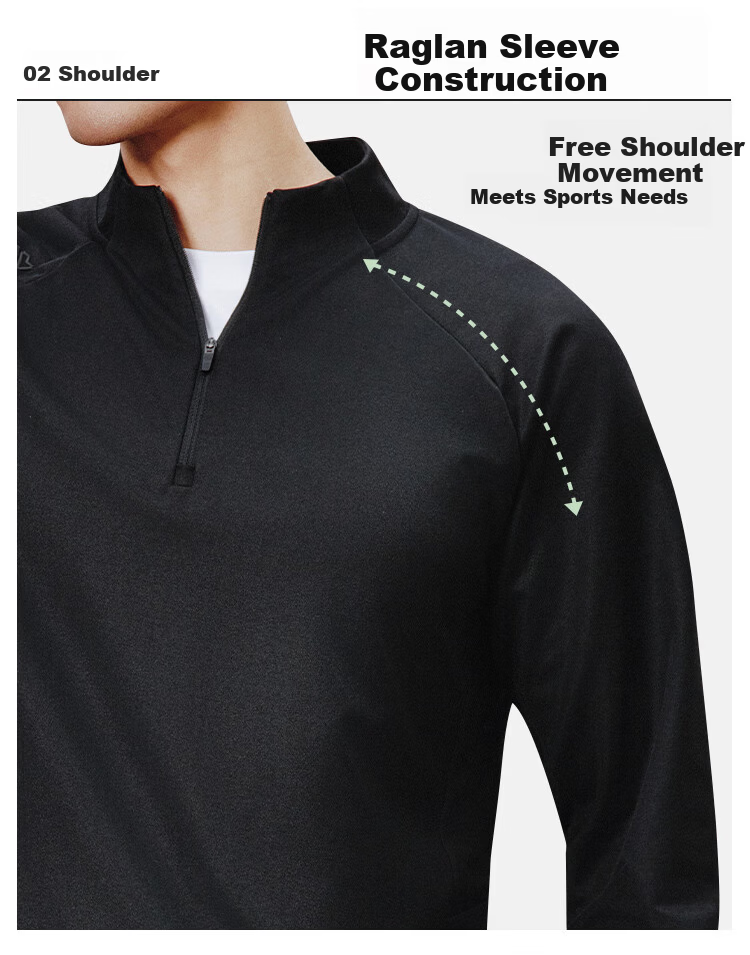 JD Jingzao Men's Spring Half-Zip Long Sleeve T-Shirt Quick-Dry Sweatshirt Base Layer Fitness Training Shirt Gray S 16