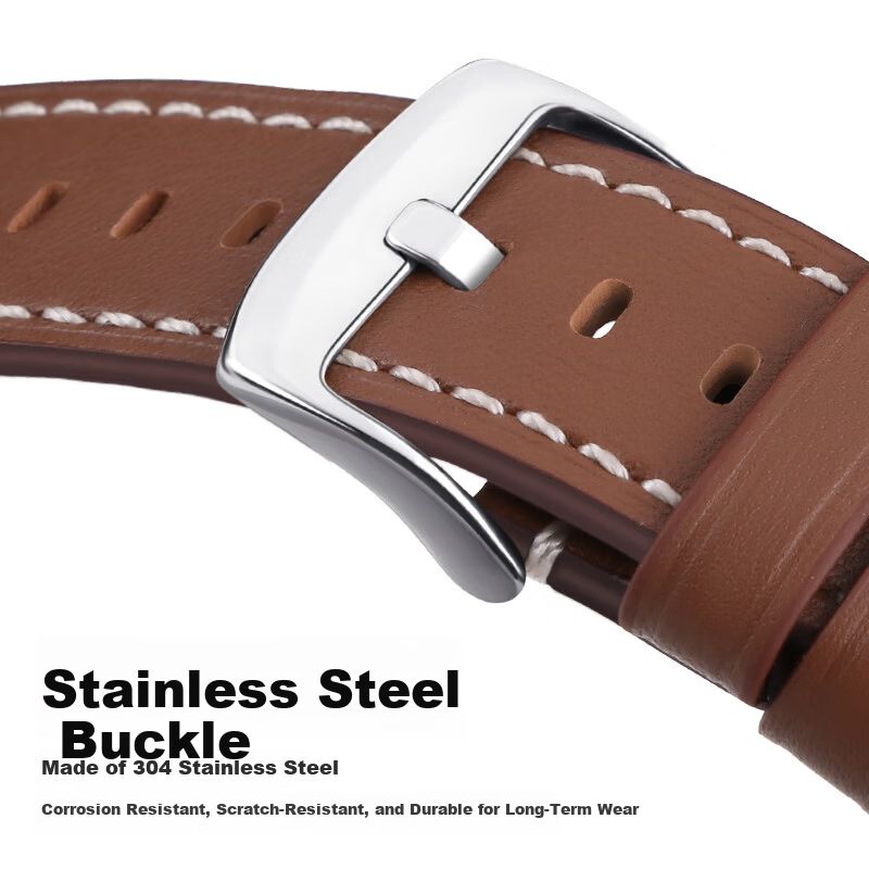 Xiaopijiang Soft Genuine First Layer Calfskin Leather Strap for VIVO Watch 5 Unisex Smartwatch Band