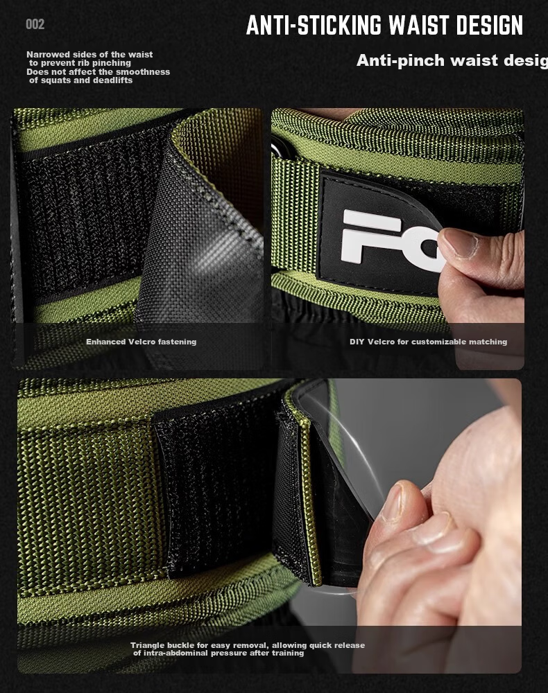 FITTER GEAR Men's Weightlifting Belt Powerlifting Squat Deadlift Training Support Belt 4
