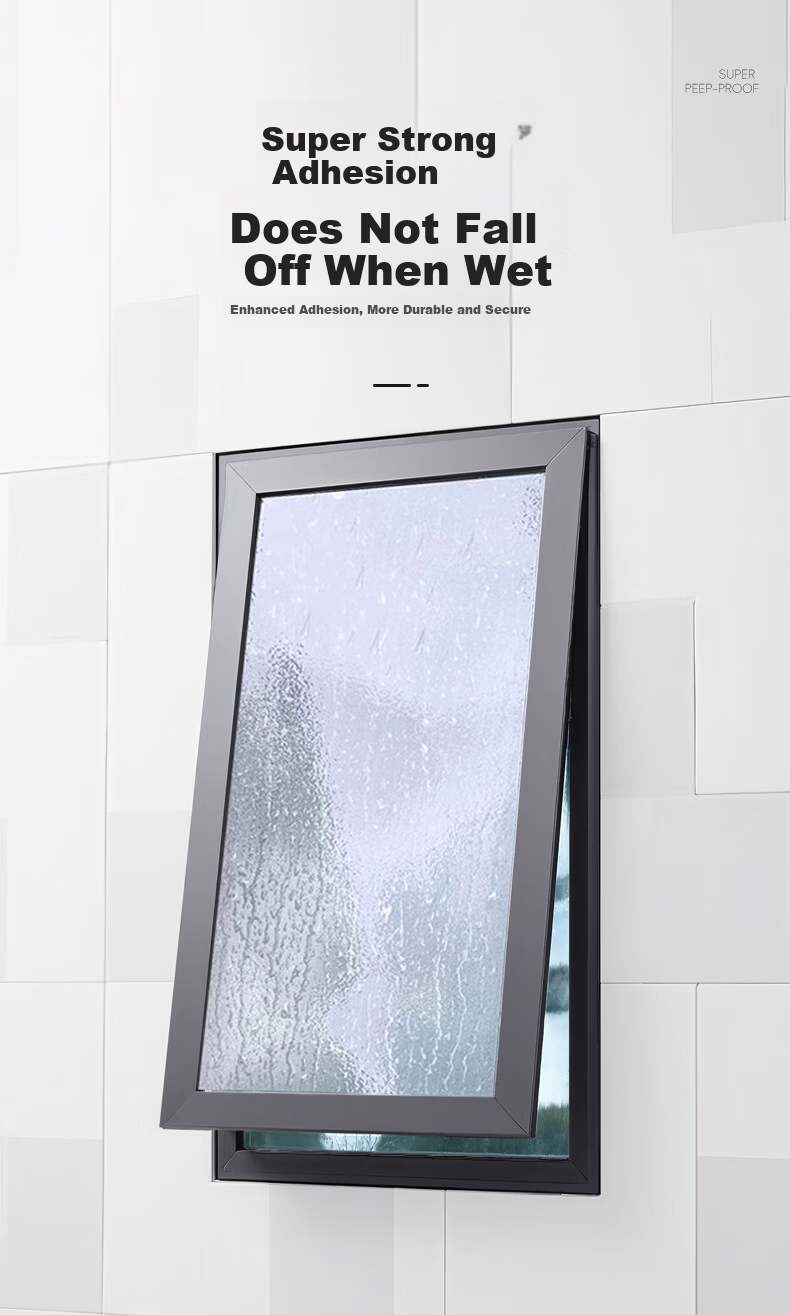 Jinlongxing Frosted Privacy Glass Film Anti-Peeping Light-Transmitting 0.9*3m for Bathroom Toilet 16