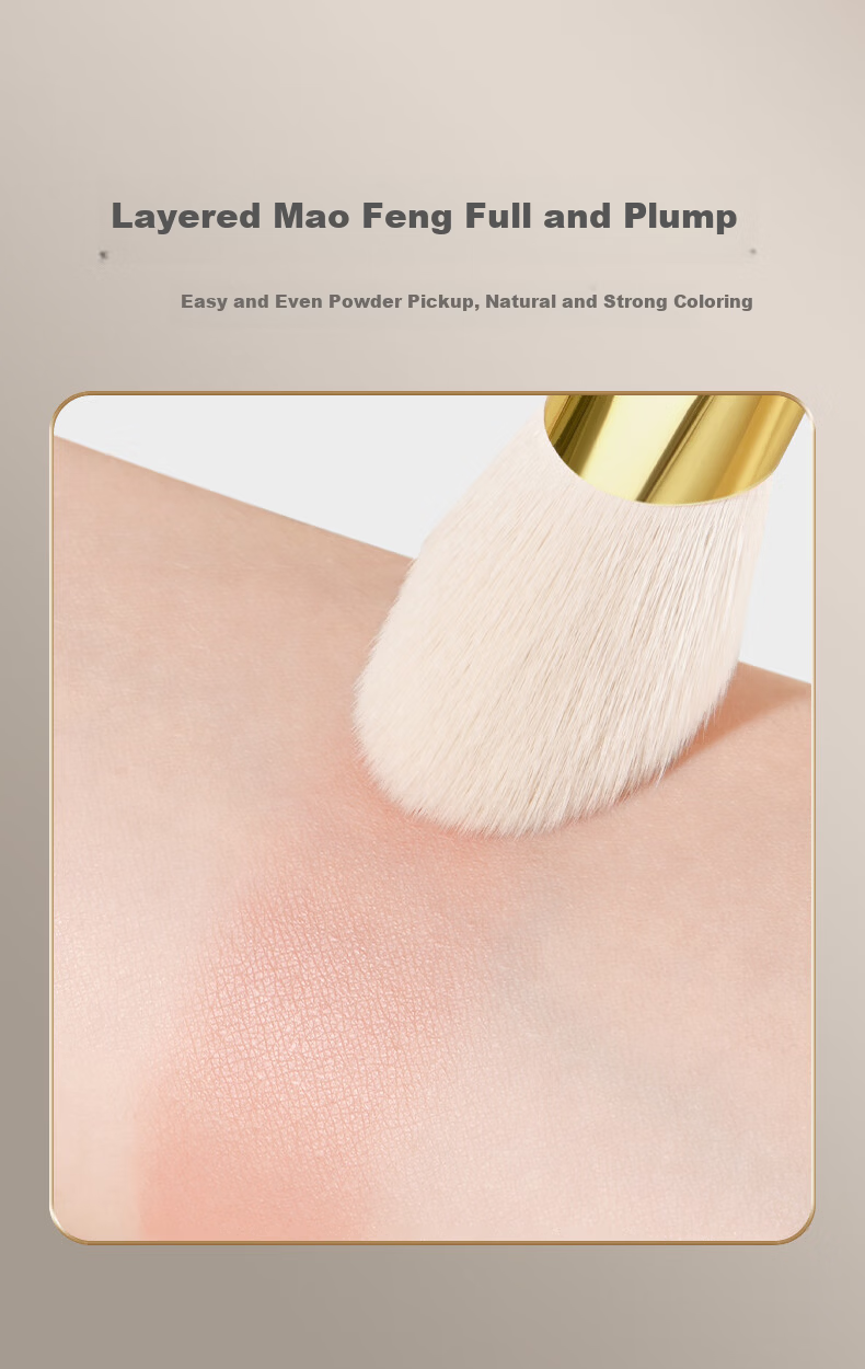 Langyan Chimo CM182 Angled Slope Makeup Brush for Liquid and Cream Blush, Contour, and Highlighter Face Brush 4