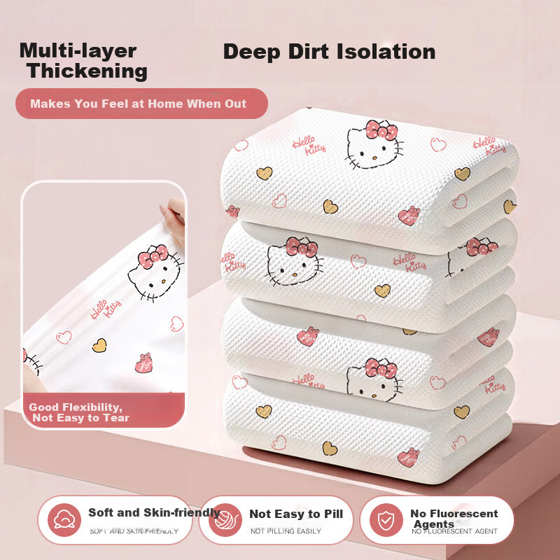 Liomirror Disposable Bedding Four-Piece Set Thickened Hotel Bed Sheet Duvet Cover Pillowcase Portable Compressed Travel Set