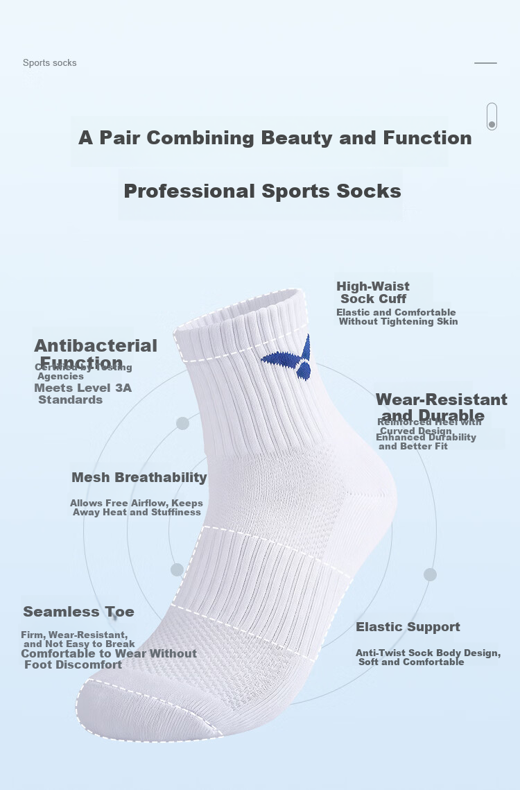 VICTOR Victory Unisex Badminton Socks Sweat-Absorbing Breathable Warm Compression Terry Sole SK9411-3/CFI/L 3 Pairs Pack 3