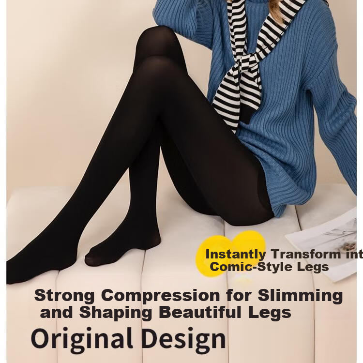 Avandi Pressure Socks 2-Pack Mild Compression Leg Shaping Calf Black Tights Spring 50g 1