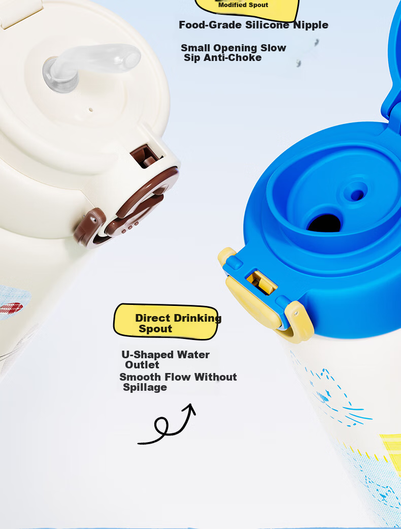 BABLOV Kids Insulated Stainless Steel Straw Water Bottle Student School Portable High-Quality Girls Cup 10