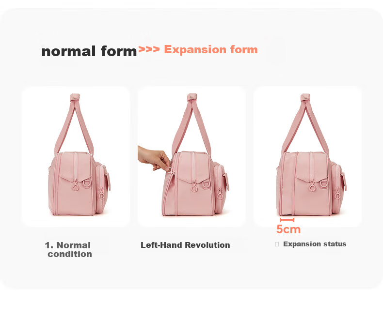 Aji Women's Travel Bag Large Capacity Expandable Waterproof Luggage Bag Short Trip Business Trip Storage Wet and Dry Separation Gym Bag 20