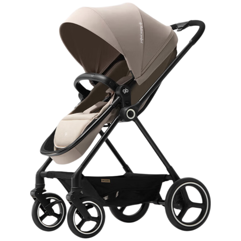 Gb Cloud View Reversible Lightweight High Landscape Stroller, Can Sit And Lie Down, Baby Carriage for Outings, 0-3 Years Old, Light Khaki