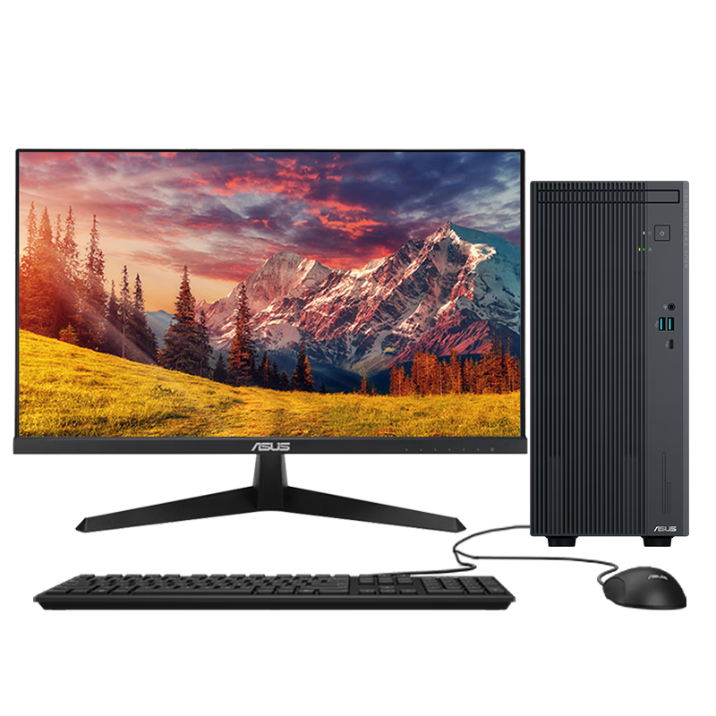 ASUS Poxiao 6X Desktop Computer (Core I9-13900H, 32GB RAM, 1TB SSD, Large Case) with 23.8-Inch Monitor
