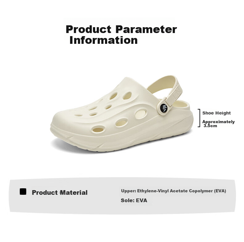 HLA Men's Outdoor Sandals Beach Clogs K047/K061 Beige Size 38/39 (Dual Size) 8