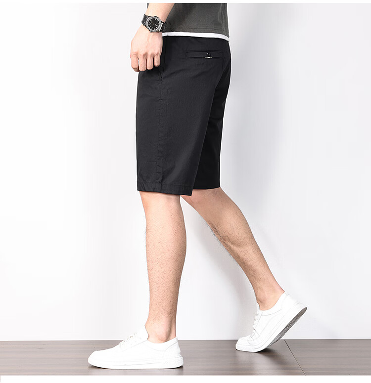 Hodo Men's Summer Fashion Simple Cotton Comfortable Breathable Versatile Five-Point Sports Work Shorts 11