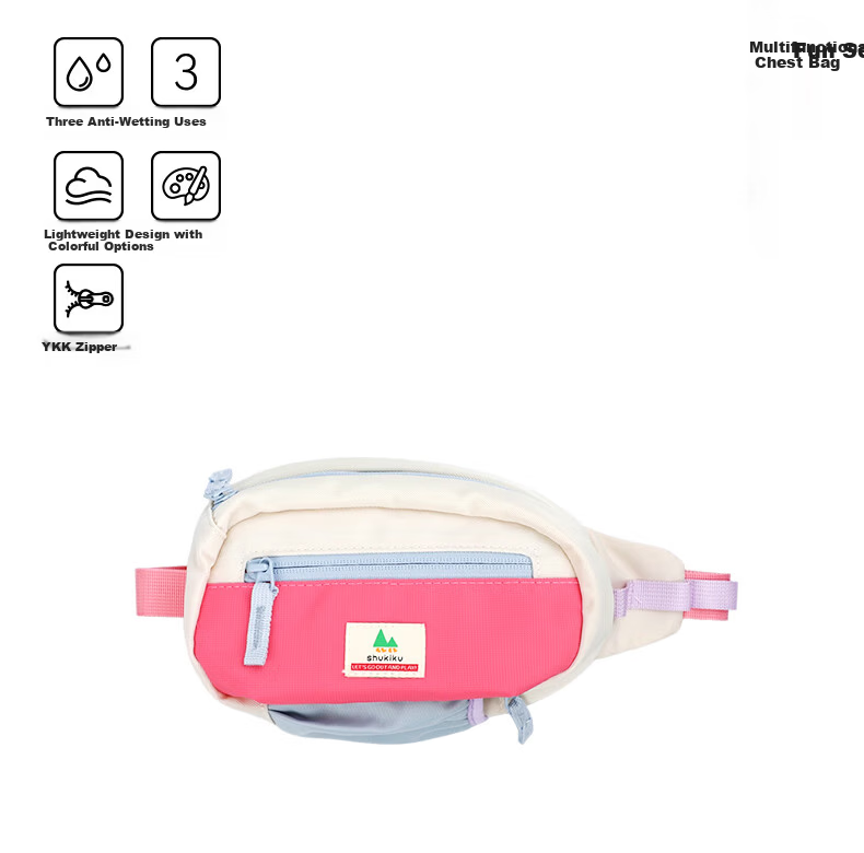 SHUKIKU Ledudu Kids Casual Colorblock Crossbody Bag Outdoor Travel Sports Chest Waist Bag Vanilla Lemon One Size 4