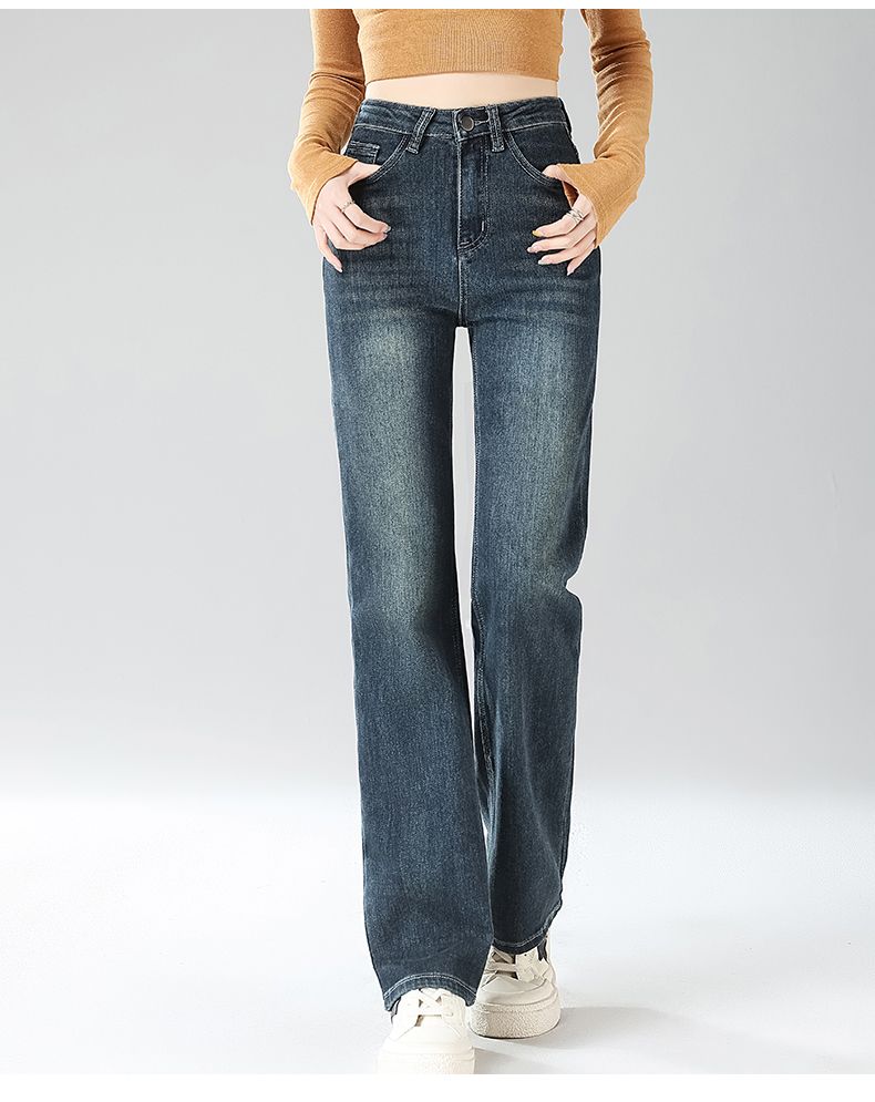 Jeanswest Women's Summer Trendy Straight-Leg Stretch Slim Fit Blue-Grey Cigarette Pants 2XL 18