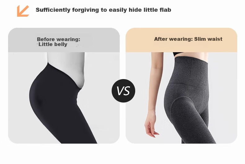 Caramella Women's Autumn Winter High Waist Tummy Control Butt Lift Fleece Lined Thickened Warm Leggings Black 11