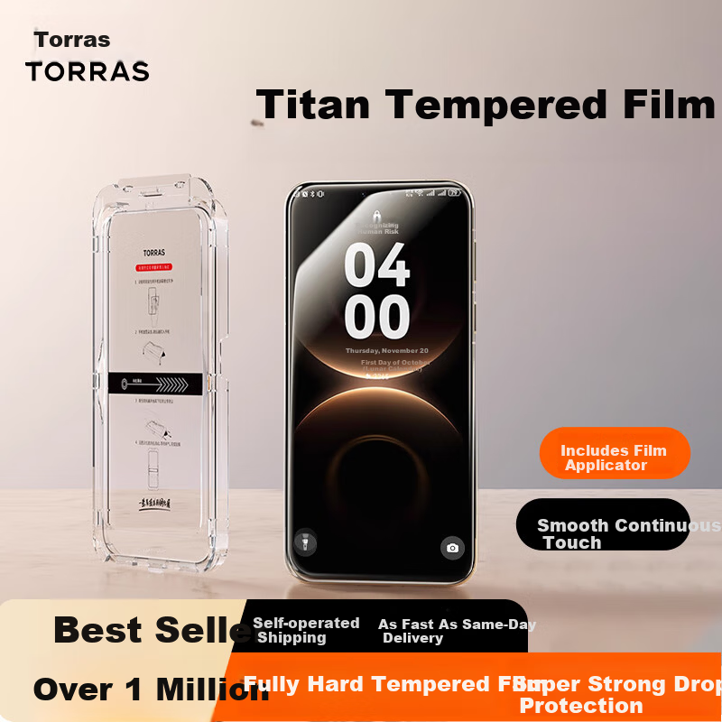 Torras Titan Screen Protector [Drop Protection Preferred] for Huawei Mate80/80Pro Tempered Glass Film, HD Dust-Free Anti-Drop Anti-Fingerprint Phone Screen Protector
