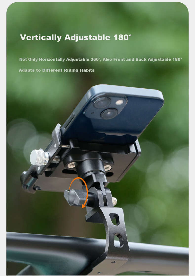 Captain Tas Aluminum Alloy 2-in-1 Bicycle Phone Holder Mountain Bike Integrated Handlebar Road Bike Navigation Mount Cycling Gear 8