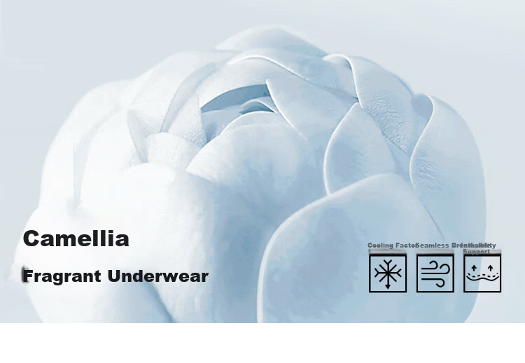 Langsha Camellia Fragrance Pearl Strap Vest with Chest Pad, Ice Silk Cool Backless Summer Bra for Women 1