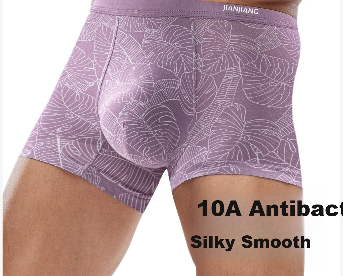 Jianjiang Men's Modal Boxer Briefs High Elasticity Breathable Antibacterial 3-Pack 3