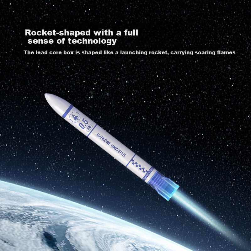 Dianshi Space Capsule Mechanical Pencil 2-Piece Set 0.5mm Student Automatic Pencil Back to School Essential DS-3505E (Mechanical Pencil*1 + Lead*1)