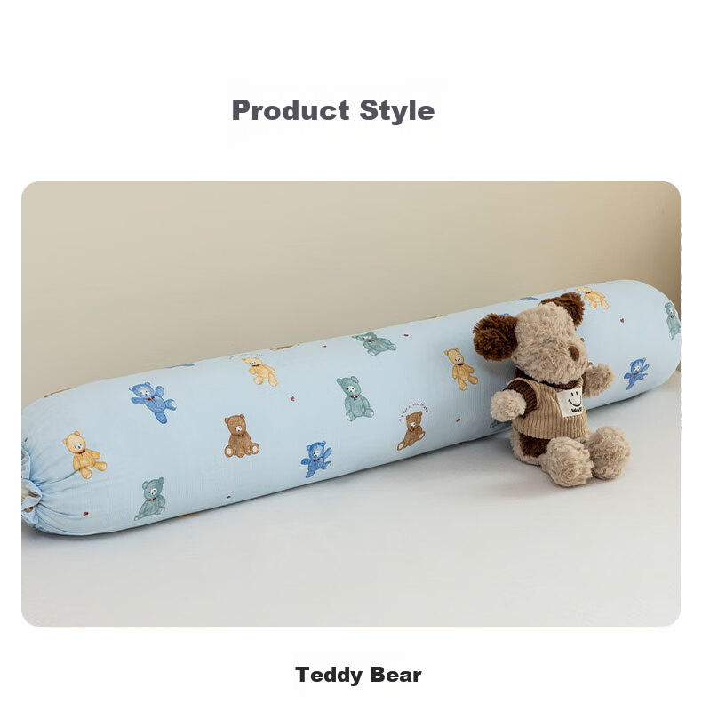 Jinhao Antibacterial Candy Long Body Pillow Side Sleep Leg Hugging Pillow Removable Washable 1.1m Teddy Bear 8