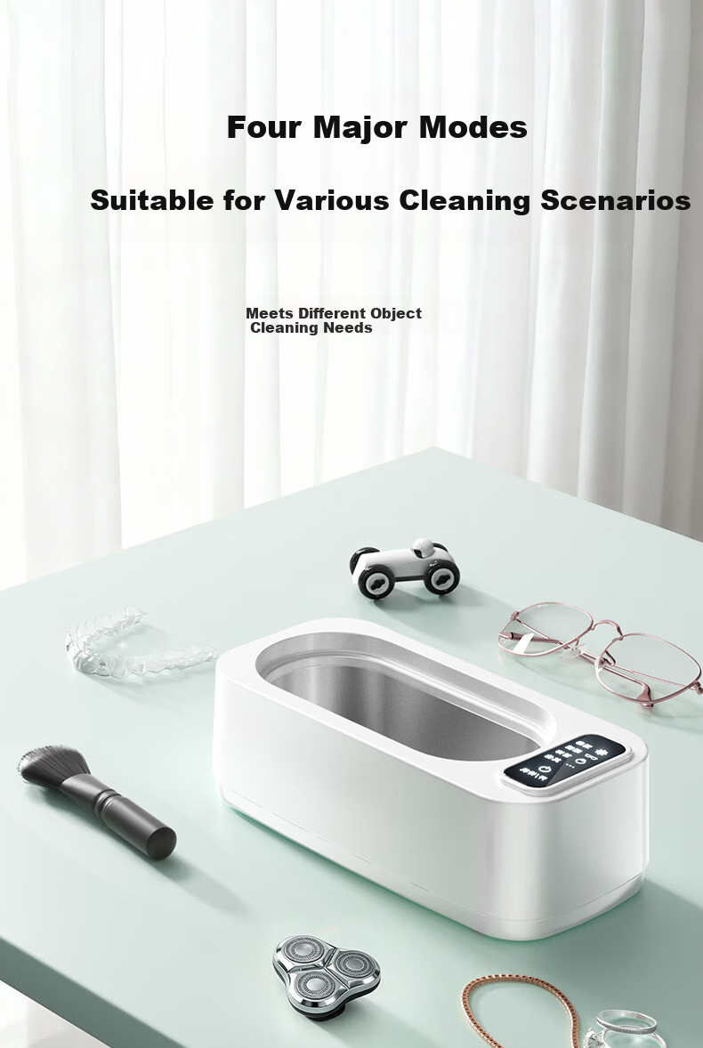 HYUNDAI Ultrasonic Cleaner Glasses Cleaner Fully Automatic Portable Home Use High-Frequency Cleaning Machine for Glasses Braces Watches Jewelry Large Capacity Low Noise Gift 9