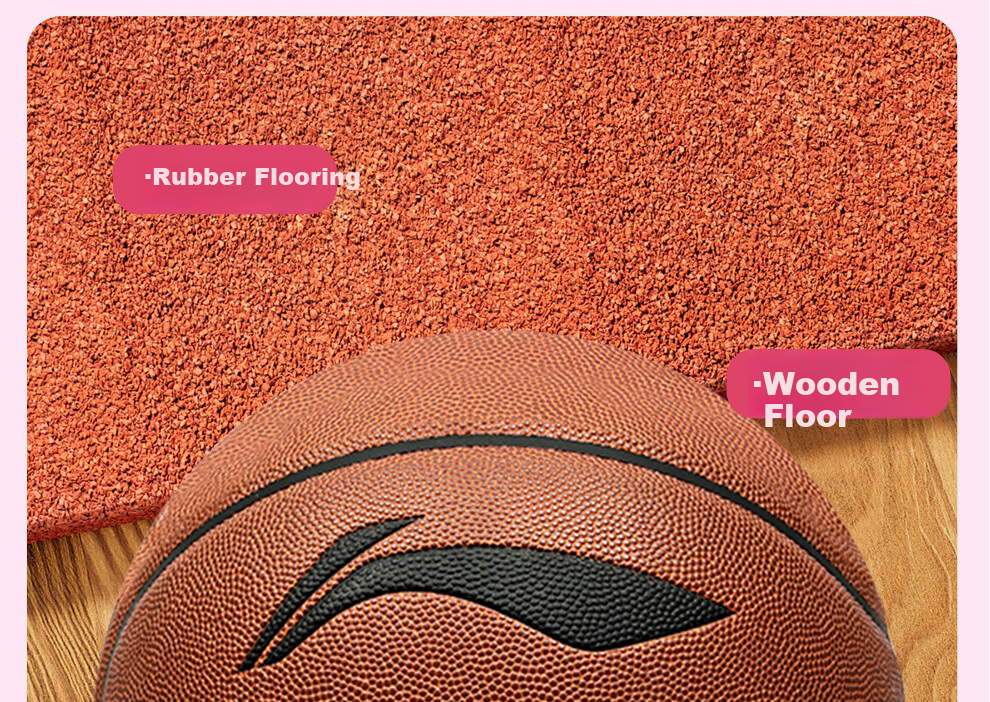 Li-Ning Basketball Junior Middle School Indoor Outdoor Girls Size 6 Official Exam Basketball for Ages 12-18 Women's Standard Test Ball 29